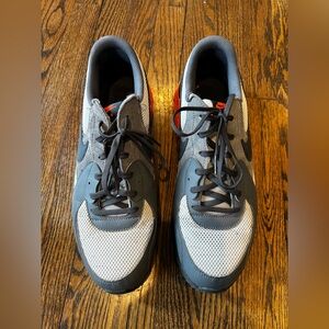 Nike Men's Gray and Orange Sneakers